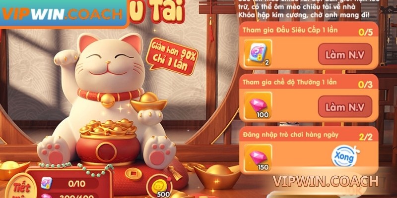 Mèo chiêu tài Vipwin khám phá biểu tượng may mắn độc đáo